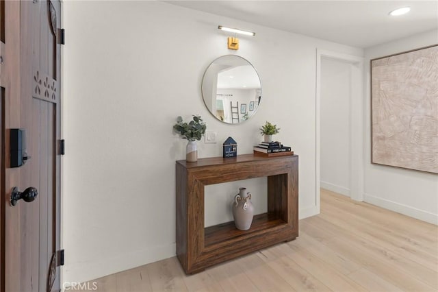 17698 Locust St, Fountain Valley, CA 92708 - foyer entrance featuring light wood-style flooring and recessed lighting
