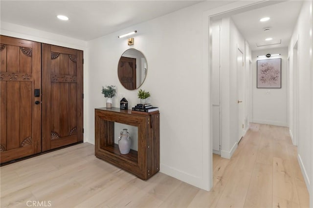 17698 Locust St, Fountain Valley, CA 92708 - entrance foyer featuring light wood-style floors and recessed lighting