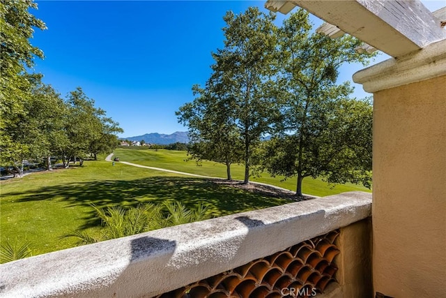 2 Via Barcaza, Coto De Caza, CA 92679 - view of green lawn featuring a mountain view and a balcony