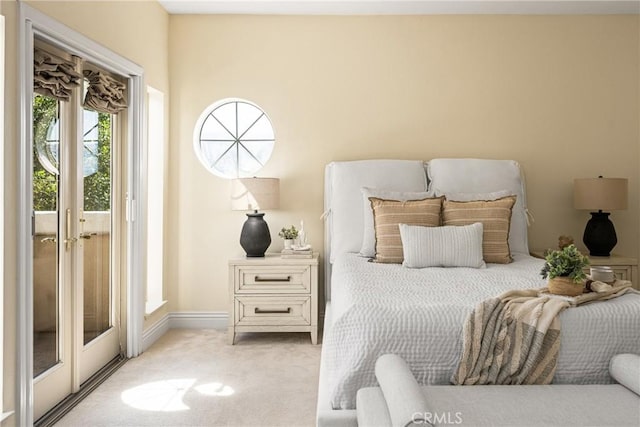 2 Via Barcaza, Coto De Caza, CA 92679 - bedroom featuring light carpet, access to outside, and french doors
