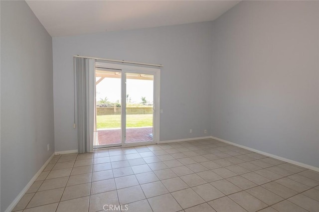 24691 Tarazona, Mission Viejo, CA 92692 - empty room featuring vaulted ceiling and light tile patterned flooring