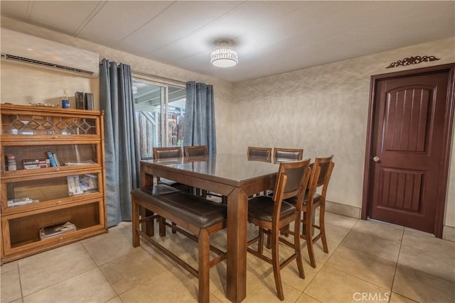 24000 Wheatfield Cir, Wildomar, CA 92595 - dining space with a wall mounted AC and light tile patterned floors