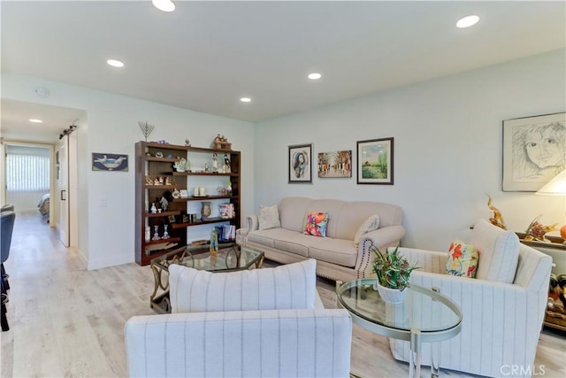 3365 Punta Alta Unit 2F, Laguna Woods, CA 92637 - living area featuring light wood-style floors and recessed lighting