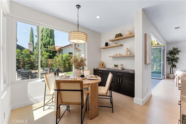 24876 Avenida Avalon, Laguna Hills, CA 92653 - dining room with light wood-type flooring and recessed lighting