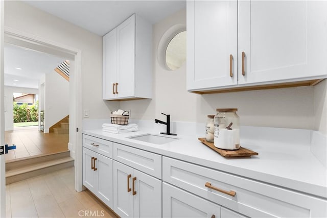 24876 Avenida Avalon, Laguna Hills, CA 92653 - bar featuring stairs, recessed lighting, and light wood-style floors