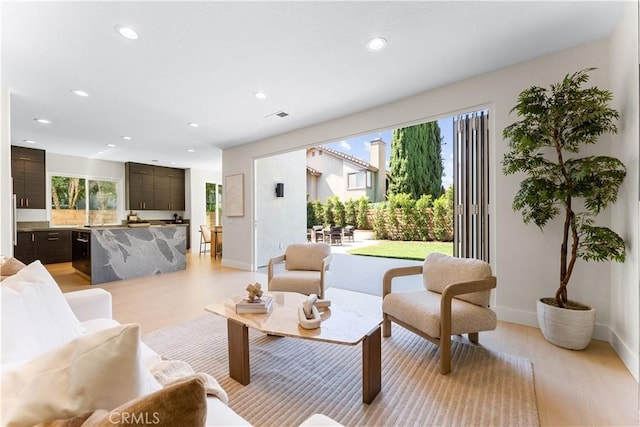 24876 Avenida Avalon, Laguna Hills, CA 92653 - living area with light wood-type flooring and recessed lighting