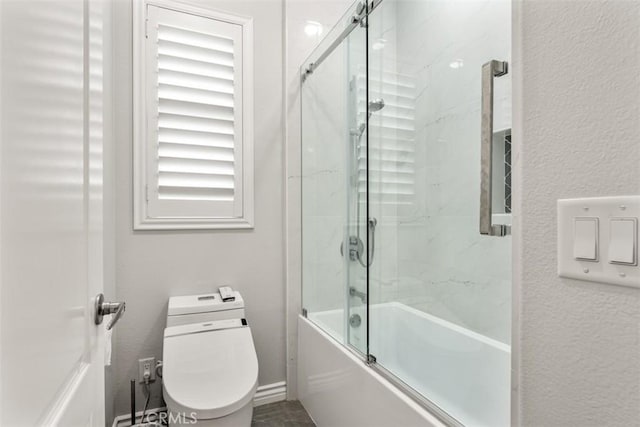 2886 Muir Trail Dr, Fullerton, CA 92833 - bathroom featuring enclosed tub / shower combo and a textured wall