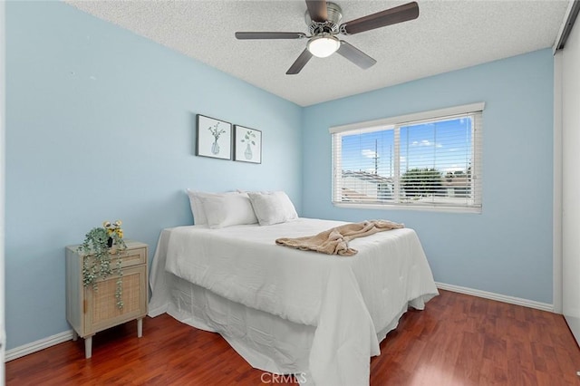 8515 Edgebrook Dr, Garden Grove, CA 92844 - bedroom with a textured ceiling, wood finished floors, and ceiling fan