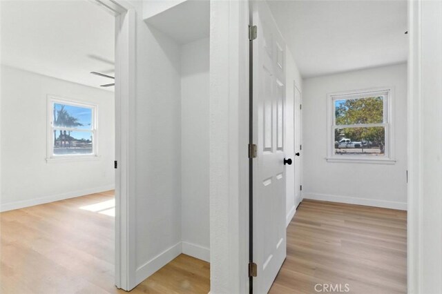 3839 Riverside Dr, Chino, CA 91710 - corridor with healthy amount of natural light and light wood-style flooring