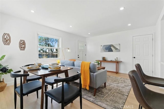 3839 Riverside Dr, Chino, CA 91710 - dining space with light wood-style floors and recessed lighting