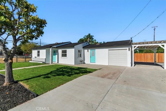 3839 Riverside Dr, Chino, CA 91710 - ranch-style house featuring stucco siding, concrete driveway, and an attached garage