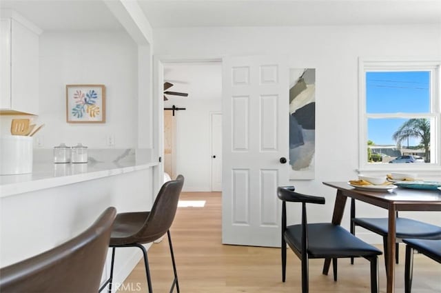 3839 Riverside Dr, Chino, CA 91710 - dining space with light wood-style flooring