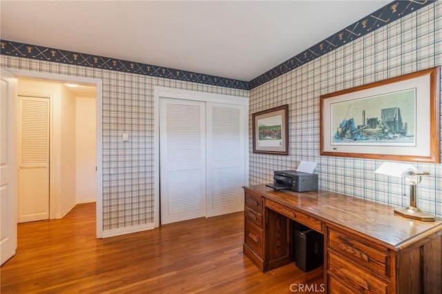 3115 Merrill Dr Unit 59, Torrance, CA 90503 - home office with wood finished floors and wallpapered walls