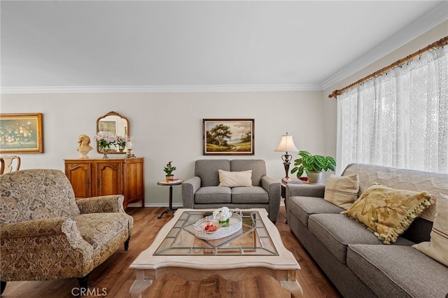 18911 Crimson Cir, Huntington Beach, CA 92646 - living area with crown molding and wood finished floors