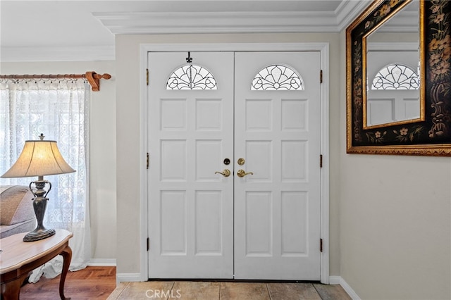 18911 Crimson Cir, Huntington Beach, CA 92646 - foyer entrance featuring crown molding and plenty of natural light