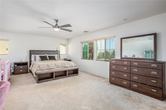 1180 Little Leaf, Calimesa, CA 92320 - bedroom featuring light carpet and a ceiling fan