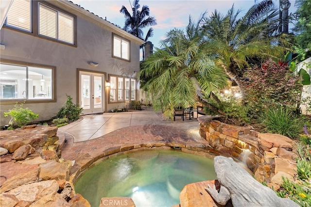 2175 Palmer Pl, Tustin, CA 92782 - view of pool featuring french doors and a patio area