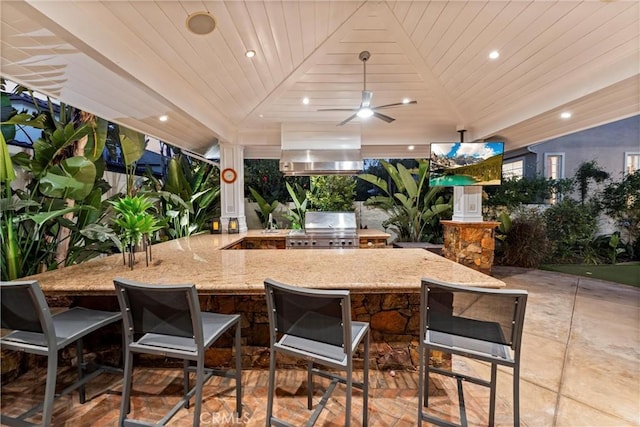 2175 Palmer Pl, Tustin, CA 92782 - view of patio featuring an outdoor kitchen