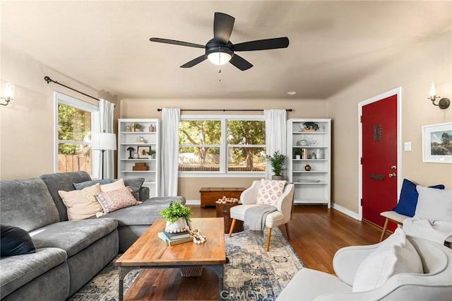 1168 Laburnum Ave, Chico, CA 95926 - living area featuring ceiling fan and wood finished floors