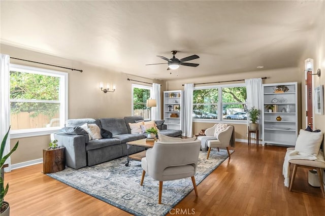 1168 Laburnum Ave, Chico, CA 95926 - living room with wood finished floors and ceiling fan
