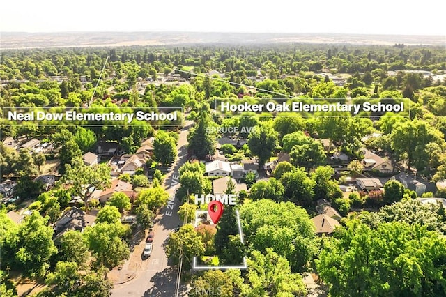 1168 Laburnum Ave, Chico, CA 95926 - aerial perspective of suburban area with a heavily wooded area