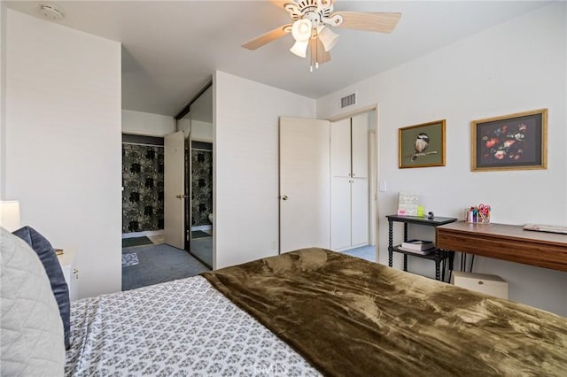 1007 Flintlock Rd, Diamond Bar, CA 91765 - carpeted bedroom featuring a ceiling fan