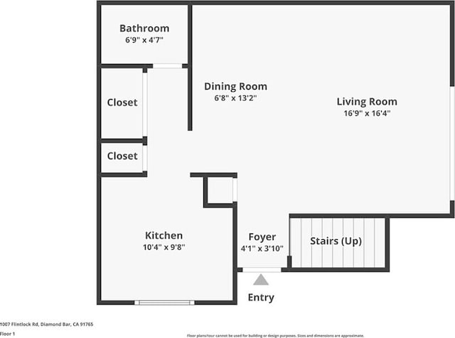 1007 Flintlock Rd, Diamond Bar, CA 91765 - view of floor plan / room layout