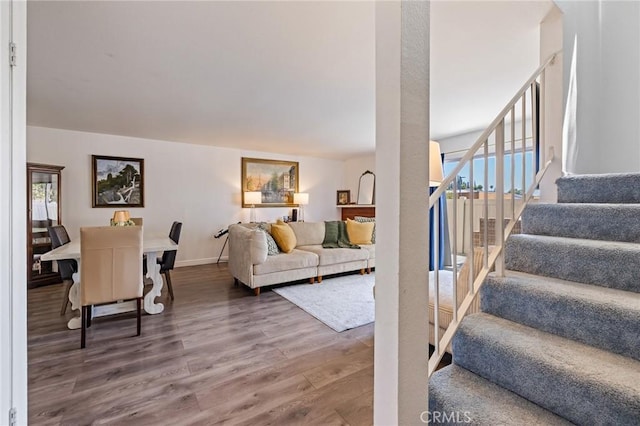 1007 Flintlock Rd, Diamond Bar, CA 91765 - living room featuring stairway and wood finished floors