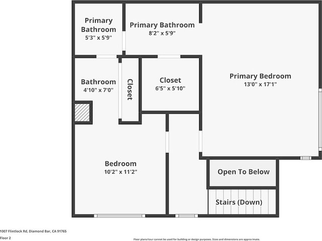 1007 Flintlock Rd, Diamond Bar, CA 91765 - view of floor plan / room layout