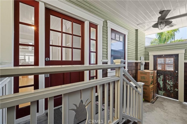 6025 E Ocean Blvd, Long Beach, CA 90803 - entrance to property with ceiling fan and a porch
