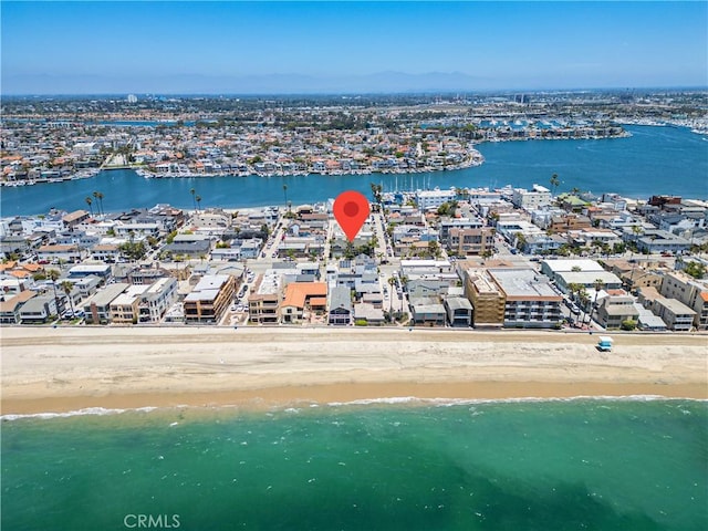 6025 E Ocean Blvd, Long Beach, CA 90803 - drone / aerial view of waterfront with a beach