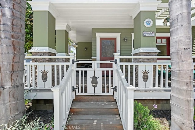 6025 E Ocean Blvd, Long Beach, CA 90803 - property entrance featuring covered porch