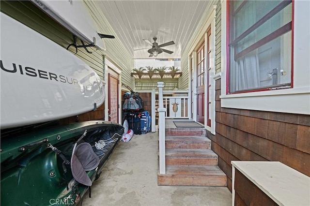 6025 E Ocean Blvd, Long Beach, CA 90803 - entrance to property with a ceiling fan and a porch