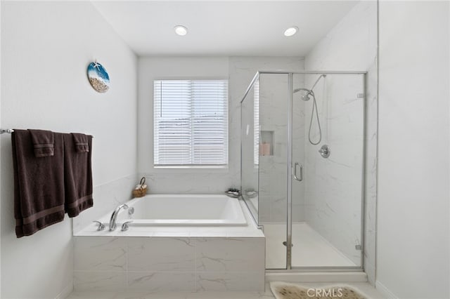 32084 Richardson St, Menifee, CA 92584 - full bath featuring a garden tub and a marble finish shower