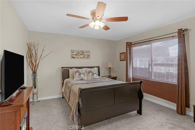 12674 Metate Ln, Poway, CA 92064 - bedroom with light carpet and ceiling fan