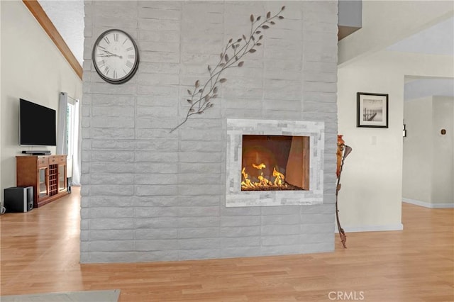 12674 Metate Ln, Poway, CA 92064 - living area featuring wood finished floors and a brick fireplace