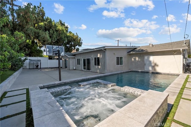 11209 Forbes Ave, Granada Hills, CA 91344 - view of pool with a patio area and a pool with connected hot tub
