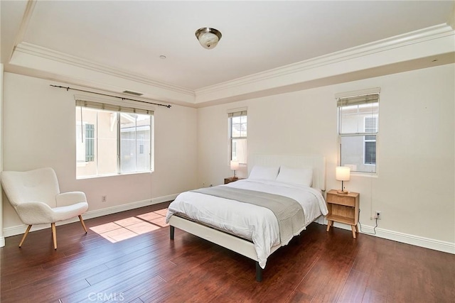 717 Arcadia Ave Unit C, Arcadia, CA 91007 - bedroom with crown molding, wood finished floors, and a raised ceiling