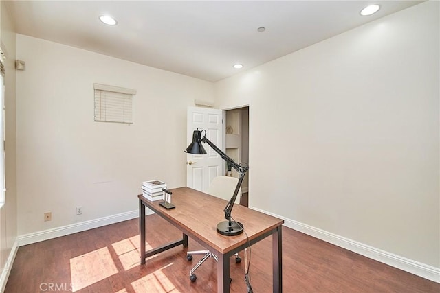 717 Arcadia Ave Unit C, Arcadia, CA 91007 - office area featuring wood finished floors and recessed lighting