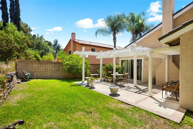 23484 Coyote Springs Dr, Diamond Bar, CA 91765 - view of yard featuring a pergola and a patio area