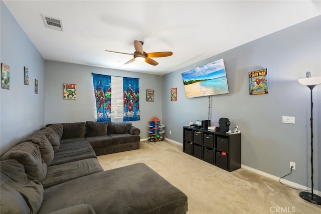 31572 Via Del Paso, Winchester, CA 92596 - living room with carpet flooring and a ceiling fan