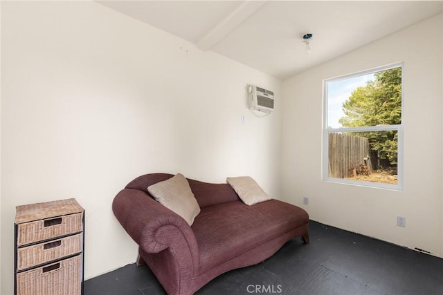 10 Roseanna Ct, Chico, CA 95973 - living area with a wall unit AC and beam ceiling