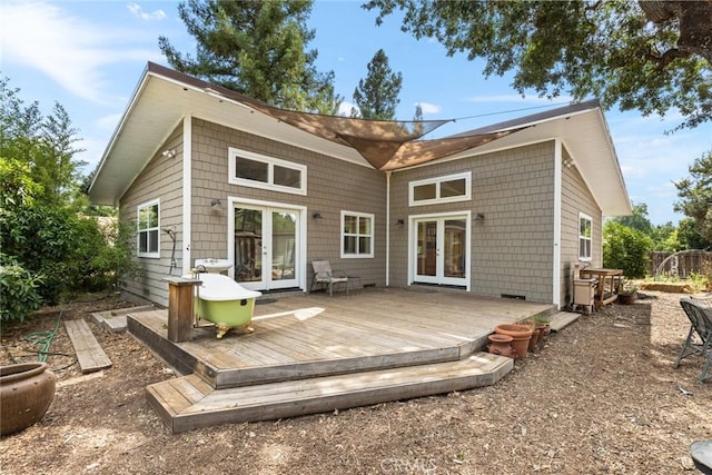 10 Roseanna Ct, Chico, CA 95973 - back of house featuring french doors and a deck