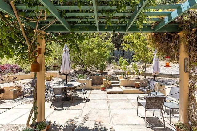 1410 Verde Canyon Rd, Arroyo Grande, CA 93420 - view of patio / terrace with outdoor dining space and a pergola