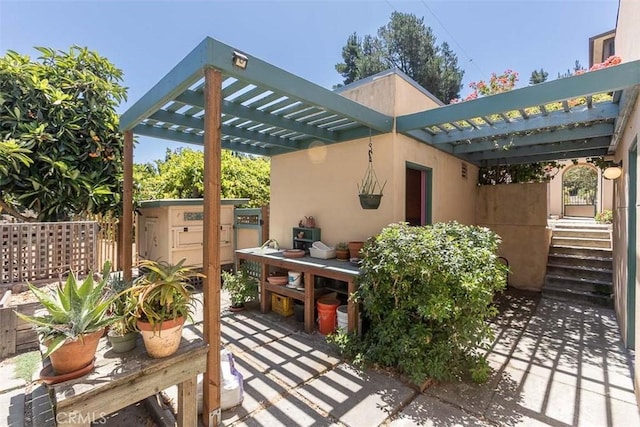 1410 Verde Canyon Rd, Arroyo Grande, CA 93420 - view of patio / terrace featuring a pergola