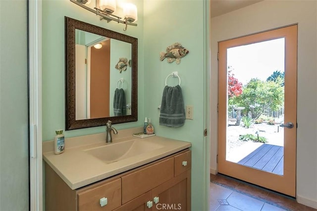 1410 Verde Canyon Rd, Arroyo Grande, CA 93420 - bathroom with vanity and tile patterned flooring