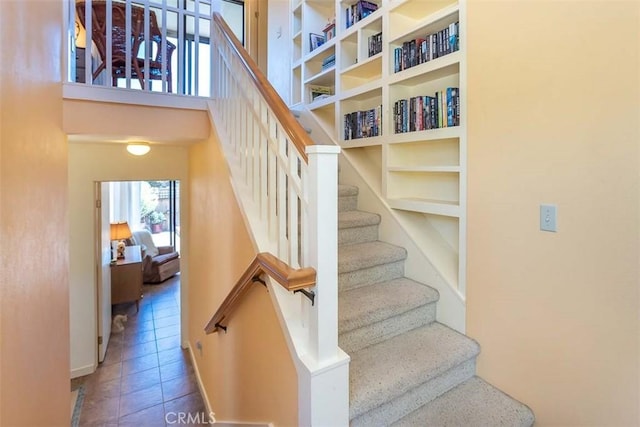 1410 Verde Canyon Rd, Arroyo Grande, CA 93420 - stairway featuring baseboards and tile patterned flooring