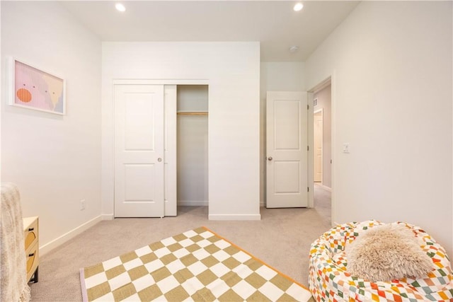 134 Milky Way, Irvine, CA 92618 - unfurnished bedroom featuring light colored carpet, recessed lighting, and a closet