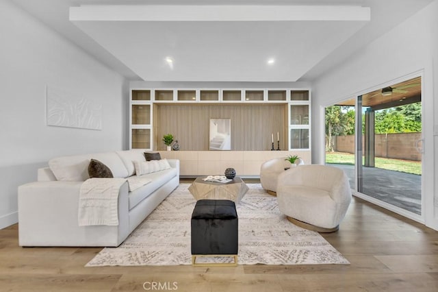 20646 Hatton St, Winnetka, CA 91306 - living room featuring wood finished floors and recessed lighting