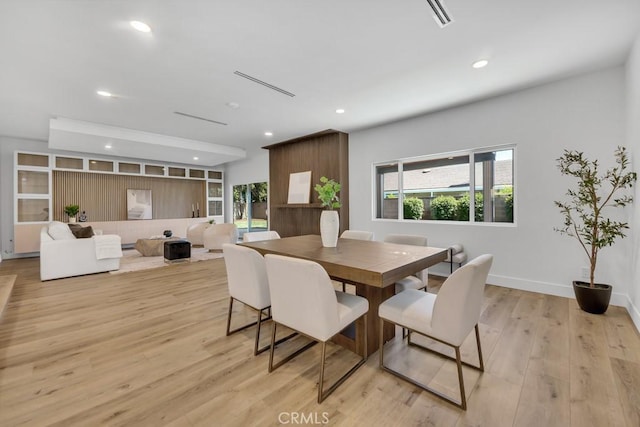 20646 Hatton St, Winnetka, CA 91306 - dining room featuring plenty of natural light, light wood-style floors, and recessed lighting